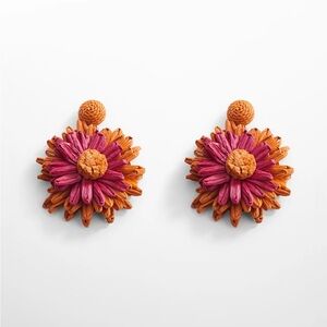 MANGO Raffia Earrings
